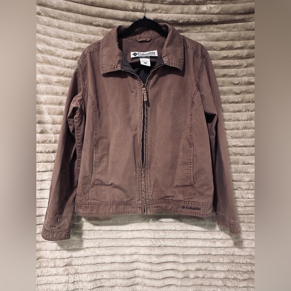 Columbia Brown Full-Zip Casual Jacket